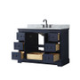 Wyndham Collection Avery 48" Free Standing Single Basin Vanity Set with Cabinet and Marble Vanity Top
