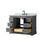 Wyndham Collection Avery 48" Free Standing Single Basin Vanity Set with Cabinet and Marble Vanity Top