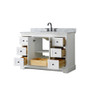 Wyndham Collection Avery 48" Free Standing Single Basin Vanity Set with Cabinet and Marble Vanity Top