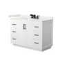 Wyndham Collection Miranda 48" Free Standing Single Basin Vanity Set with Cabinet and Quartz Vanity Top