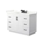 Wyndham Collection Miranda 48" Free Standing Single Basin Vanity Set with Cabinet and Quartz Vanity Top