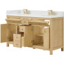 Wyndham Collection Rian 60" Free Standing Double Basin Vanity Set with Cabinet and Quartz Vanity Top