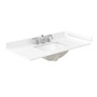Wyndham Collection Beckett 42" Free Standing Single Basin Vanity Set with Cabinet and Cultured Marble Vanity Top for Widespread Faucets