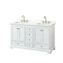 Wyndham Collection Deborah 60" Free Standing Double Basin Vanity Set with Cabinet and Quartz Vanity Top