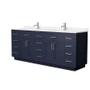 Wyndham Collection Beckett TK 84" Free Standing Double Basin Vanity Set with Cabinet and Cultured Marble Vanity Top