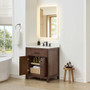 Wyndham Collection Beckett 30" Free Standing Single Basin Vanity Set with Cabinet and Quartz Vanity Top for Widespread Faucets