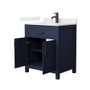 Wyndham Collection Beckett 30" Free Standing Single Basin Vanity Set with Cabinet and Quartz Vanity Top for Single Hole Faucets