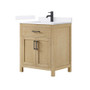 Wyndham Collection Beckett 30" Free Standing Single Basin Vanity Set with Cabinet and Quartz Vanity Top for Single Hole Faucets