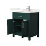 Wyndham Collection Beckett 30" Free Standing Single Basin Vanity Set with Cabinet and Quartz Vanity Top for Single Hole Faucets