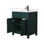 Wyndham Collection Beckett 30" Free Standing Single Basin Vanity Set with Cabinet and Quartz Vanity Top for Single Hole Faucets