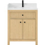 Wyndham Collection Rian 30" Free Standing Single Basin Vanity Set with Cabinet and Quartz Vanity Top
