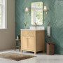 Wyndham Collection Rian 30" Free Standing Single Basin Vanity Set with Cabinet and Quartz Vanity Top