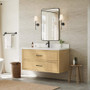 Wyndham Collection Isola WM 48" Wall Mounted Single Basin Vanity Set with Cabinet and Quartz Vanity Top