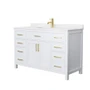 Wyndham Collection Beckett 54" Free Standing Single Basin Vanity Set with Cabinet and Cultured Marble Vanity Top