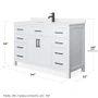 Wyndham Collection Beckett 54" Free Standing Single Basin Vanity Set with Cabinet and Cultured Marble Vanity Top