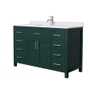 Wyndham Collection Beckett 54" Free Standing Single Basin Vanity Set with Cabinet and Cultured Marble Vanity Top