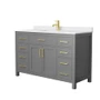 Wyndham Collection Beckett 54" Free Standing Single Basin Vanity Set with Cabinet and Cultured Marble Vanity Top