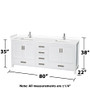 Wyndham Collection Sheffield 80" Free Standing Double Basin Vanity Set with Cultured Marble Vanity Top