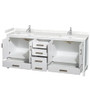 Wyndham Collection Sheffield 80" Free Standing Double Basin Vanity Set with Cultured Marble Vanity Top