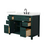 Wyndham Collection Beckett 48" Free Standing Single Basin Vanity Set with Cabinet and Quartz Vanity Top for Widespread Faucets