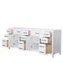 Wyndham Collection Beckett 83" Double Free Standing Vanity Cabinet Only - Less Vanity Top