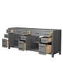 Wyndham Collection Beckett 83" Double Free Standing Vanity Cabinet Only - Less Vanity Top