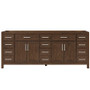 Wyndham Collection Beckett 83" Double Free Standing Vanity Cabinet Only - Less Vanity Top
