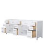 Wyndham Collection Beckett 83" Double Free Standing Vanity Cabinet Only - Less Vanity Top