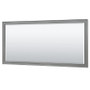 Wyndham Collection Deborah 71" Free Standing Double Wood Vanity Cabinet Only with Mirror - Less Vanity Top