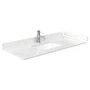 Wyndham Collection Beckett 48" Free Standing Single Basin Vanity Set with Cabinet and Cultured Marble Vanity Top