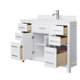Wyndham Collection Beckett 48" Free Standing Single Basin Vanity Set with Cabinet and Cultured Marble Vanity Top