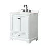 Wyndham Collection Deborah 30" Free Standing Single Basin Vanity Set with Cabinet and Quartz Vanity Top