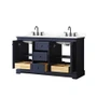 Wyndham Collection Avery 60" Free Standing Double Basin Vanity Set with Cabinet and Quartz Vanity Top