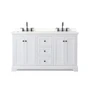 Wyndham Collection Avery 60" Free Standing Double Basin Vanity Set with Cabinet and Quartz Vanity Top
