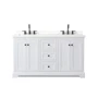 Wyndham Collection Avery 60" Free Standing Double Basin Vanity Set with Cabinet and Quartz Vanity Top