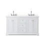 Wyndham Collection Avery 60" Free Standing Double Basin Vanity Set with Cabinet and Quartz Vanity Top