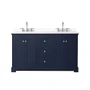Wyndham Collection Avery 60" Free Standing Double Basin Vanity Set with Cabinet and Quartz Vanity Top