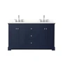 Wyndham Collection Avery 60" Free Standing Double Basin Vanity Set with Cabinet and Quartz Vanity Top