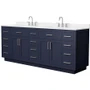 Wyndham Collection Beckett TK 84" Free Standing Double Basin Vanity Set with Cabinet and Quartz Vanity Top