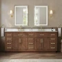 Wyndham Collection Beckett TK 84" Free Standing Double Basin Vanity Set with Cabinet and Quartz Vanity Top