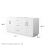 Wyndham Collection Elan TK 72" Double Free Standing Vanity Cabinet Only - Less Vanity Top