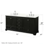 Wyndham Collection Deborah 72" Free Standing Double Basin Vanity Set with Cabinet and Quartz Vanity Top