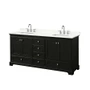 Wyndham Collection Deborah 72" Free Standing Double Basin Vanity Set with Cabinet and Quartz Vanity Top