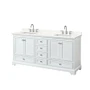 Wyndham Collection Deborah 72" Free Standing Double Basin Vanity Set with Cabinet and Quartz Vanity Top