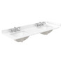 Wyndham Collection Beckett 60" Free Standing Double Basin Vanity Set with Cabinet and Cultured Marble Vanity Top for Widespread Faucets