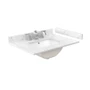 Wyndham Collection Deborah 30" Free Standing Single Basin Vanity Set with Cabinet and Cultured Marble Vanity Top for Widespread Faucets