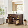 Wyndham Collection Beckett 48" Free Standing Single Basin Vanity Set with Cabinet and Quartz Vanity Top for Single Hole Faucets