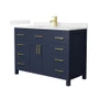 Wyndham Collection Beckett 48" Free Standing Single Basin Vanity Set with Cabinet and Quartz Vanity Top for Single Hole Faucets