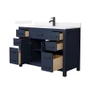 Wyndham Collection Beckett 48" Free Standing Single Basin Vanity Set with Cabinet and Quartz Vanity Top for Single Hole Faucets