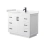 Wyndham Collection Miranda 42" Free Standing Single Basin Vanity Set with Cabinet and Cultured Marble Vanity Top